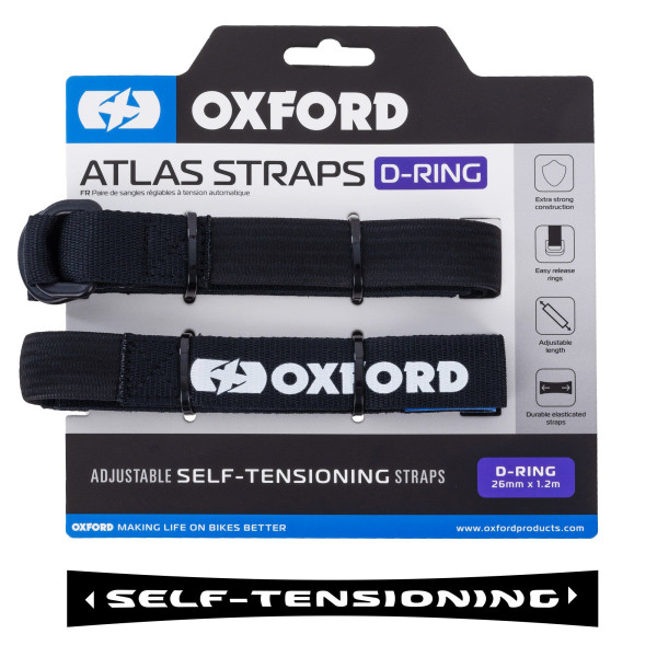 Oxford Oxford Atlas D-Ring 26mm x 1.2m Black (Pair)